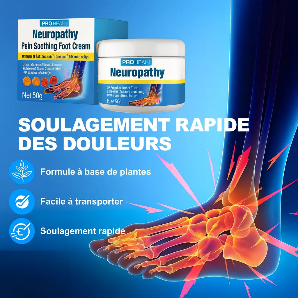 Crème Apaisante Neuropathique | Soulage les douleurs nerveuses et les engourdissements en 5 minutes! BK